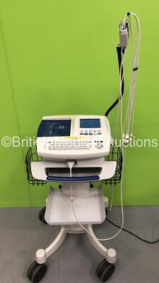 Welch Allyn CP200 ECG Machine on Stand with 10 Lead ECG Leads (Powers Up) *S/N 20014579*