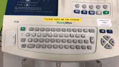 Welch Allyn CP200 ECG Machine on Stand with 10 Lead ECG Leads (Powers Up) *S/N 20014579* - 4