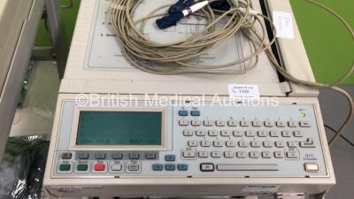 1 x Hewlett Packard PageWriter 300pi ECG Machine on Stand with 10 Lead ECG Leads and 1 x Philips PageWriter 300pi ECG Machine on Stand with 10 Lead ECG Leads (Both Power Up) - 2