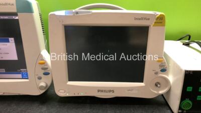 Job Lot of Patient Monitors Including 1 x Philips M3004A Patient Monitor (Powers Up) 1 x Philips M8002A Patient Monitor (Powers Up with Blank Screen, Missing Dial and Damage-See Photos) 2 x HME Life Pulse Monitors (Both Power Up, 1 with Blank Screen-See P - 4