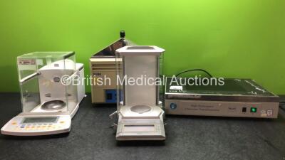 Mixed Lot Including 1 x Grant SUB 6 Heater, 1 x Sartorius Digital Scale Unit, 1 x AG204 Delta Range Unit and 1 x High Performance Ultraviolet Transilluminator