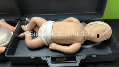 2 x Laerdal Intubation Baby Mannikins in Cases - 2