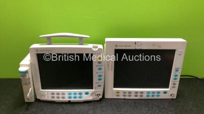 Job Lot Including 1 x GE Datex Ohmeda F-FMW-01 Patient Monitor *Mfd 2011* (Draws Power Does Not Power Up, Missing Dial and Light Cover - See Photos) with 1 x GE N-FC-00 Gas Module with Mini D-Fend Water Trap *Mfd 2011* and 1 x GE Datex Ohmeda S/5 Patient