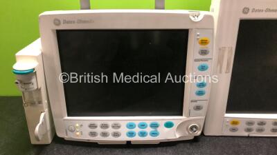 Job Lot Including 1 x GE Datex Ohmeda F-FMW-01 Patient Monitor *Mfd 2011* (Draws Power Does Not Power Up, Missing Dial and Light Cover - See Photos) with 1 x GE N-FC-00 Gas Module with Mini D-Fend Water Trap *Mfd 2011* and 1 x GE Datex Ohmeda S/5 Patient - 2