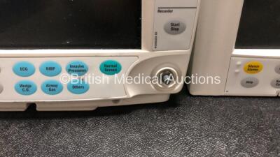 Job Lot Including 1 x GE Datex Ohmeda F-FMW-01 Patient Monitor *Mfd 2011* (Draws Power Does Not Power Up, Missing Dial and Light Cover - See Photos) with 1 x GE N-FC-00 Gas Module with Mini D-Fend Water Trap *Mfd 2011* and 1 x GE Datex Ohmeda S/5 Patient - 4