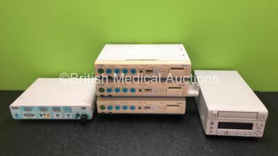 Mixed Lot Including 3 x Fukuda Denshi HS-700 Units (All Power Up) 1 x Surgical Innovations NuMo NM1000 Insufflator (Powers Up) and 1 x Sony DVO-1000MD DVD Recorder (Powers Up with Missing Button - See Photos)