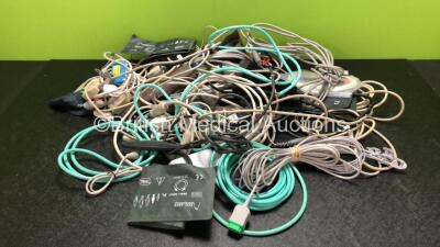 Job Lot of Patient Monitoring Cables, Cuffs and Hoses