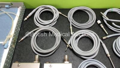 Mixed Lot Including 8 x Light Source Cables and 2 x Summit Medical H550R Footswitches - 3