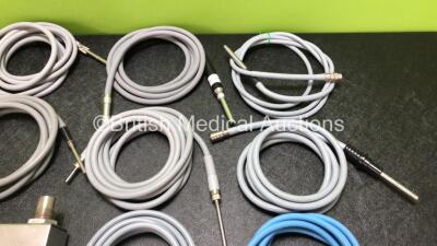 Mixed Lot Including 8 x Light Source Cables and 2 x Summit Medical H550R Footswitches - 4