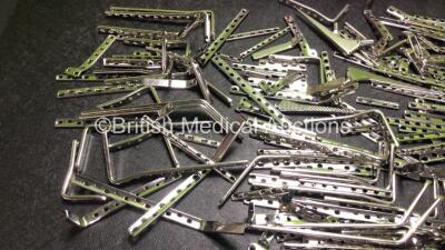 Job Lot of Straight and Angled Surgical Plates / Fixings in 4 x Trays - 2