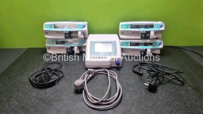 Mixed Lot Including 4 x Alaris PK Carefusion Syringe Pumps with 3 x Power Supplies and 1 x Nippy-S Ventilator (All Power Up)