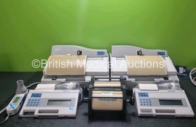 MIxed Lot Including 2 x Vitalograph 2150 Spirometer (Both Power Up), 2 x Vitalograph ALPHA Spirometer (1 x No Power), 2 x Vitalograph Precision Syringes and 1 x Vitalograph 2120 Handheld Storage Spirometer (Powers Up) *SN 05524 / AL13255 / CS11261 / CS157