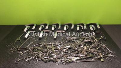 Job Lot of Surgical Instruments and Laryngoscope Blades with Handles