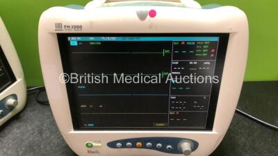 2 x Mindray PM-7000 Patient Monitor with ECG, T1, T2, SPO2, NIBP and Printer Options (Both Power Up, 1 x Slight Damage to Screen and 1 x Slight Damage to Casing - See Photos) *SN CE95113819 / CE95113818* - 4