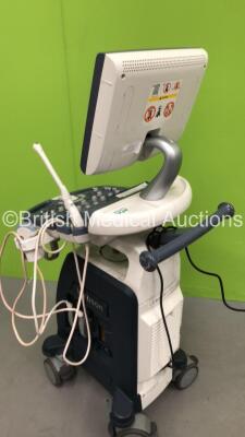 GE Voluson P8 Flatscreen Ultrasound Scanner *Mfd 01-2015 * Software Version 14.0.0 with 2 x Transducers / Probes- 1 x GE REF 5125386 Transducer / Probe *Mfd 12-2020* 1 x GE E8C-RS REF 5318734 Transducer / Probe *Mfd 06-2020* and Sony UP-D898MD Digital G - 14