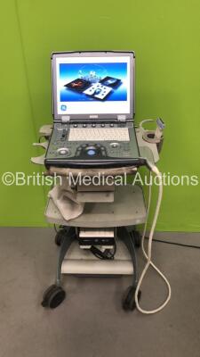 GE Logiq e Portable Ultrasound Scanner *Mfd 02-2010* Software Version with 1 x GE PL-RS REF 5212630 Ultrasound Transducer / Probe *Mfd 06-2012* 1 x AC Power Supply and 1 x Sony UP-D897 Printer (Powers Up with Error-Switches Off) *SN 139734WX8*