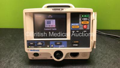 Medtronic Lifepak 20 Defibrillator / Monitor with ECG and Printer Options, (Powers Up, with Faulty Door, See-Photo)