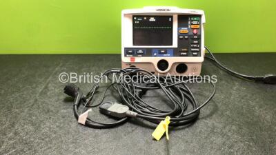 Physio Control Lifepak 20e Defibrillator / Monitor Including Pacer, ECG and Printer Options *mfd 2015* with 1 x Paddle Lead and 1 x 3 Lead ECG Lead (Powers Up with Missing Door)