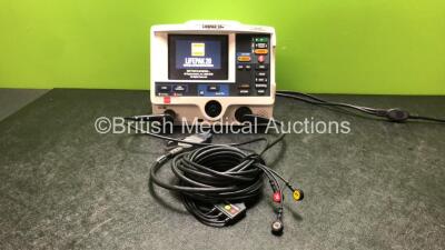 Physio Control Lifepak 20e Defibrillator / Monitor Including Pacer, ECG and Printer Options *Mfd 2013* with 1 x Paddle Lead and 1 x 3 Lead ECG Lead (Powers Up with Missing Door)