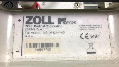 3 x Zoll M Series Biphasic 200 Joules Max Defibrillators with ECG and Printer Options and 3 x Paddle Leads (All Power Up) - 4