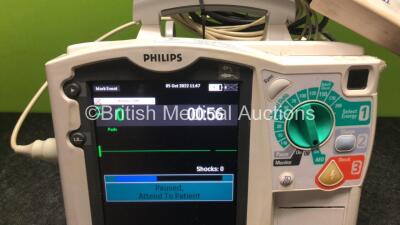 Philips HeartStart MRx Defibrillator / Monitor with Pacer, ECG and Printer Options, 1 x ECG Lead, 1 x Paddle Lead with Test Load, 1 x M3538A Battery and 1 x M3539A Module (Both Power Up) - 2