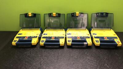 4 x Cardiac Science Powerheart AED G3 Defibrillators (All Power Up with Stock Battery - Not Included)