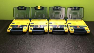 4 x Cardiac Science Powerheart AED G3 Defibrillators (All Power Up with Stock Battery - Not Included)