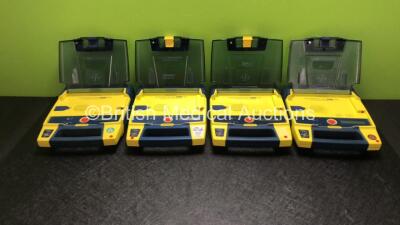 4 x Cardiac Science Powerheart AED G3 Defibrillators (All Power Up with Stock Battery - Not Included)