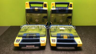 4 x Cardiac Science Powerheart AED G3 Defibrillators (All Power Up with Stock Battery - Not Included)