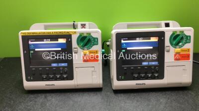 1 x Philips Heartstart XL+ Defibrillators Including ECG and Printer Options, 1 x Philips Heartstart XL+ Defibrillators Including, Pacer ECG and Printer Options (Both Power Up) *SN US71514661 / USD1519168*