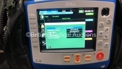 Zoll X Series Monitor/Defibrillator Including ECG, SPO2, NIBP, CO2 and Printer Options with 1 x Sure Power II Battery, 1 x NIBP Cuff and Hose, 1 x 4 Lead ECG Lead, 1 x 6 Lead ECG Lead, 1 x Paddle Lead and 1 x SPO2 Finger Sensor in Carry Bag (Powers Up and - 3