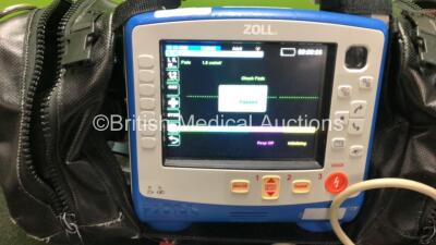 Zoll X Series Monitor/Defibrillator Including ECG, SPO2, NIBP, CO2 and Printer Options with 1 x Sure Power II Battery, 1 x NIBP Cuff and Hose, 1 x 4 Lead ECG Lead, 1 x 6 Lead ECG Lead, 1 x Paddle Lead and 1 x SPO2 Finger Sensor in Carry Bag (Powers Up and - 2