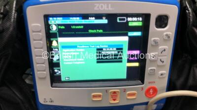 Zoll X Series Monitor/Defibrillator Including ECG, SPO2, NIBP, CO2 and Printer Options with 1 x Sure Power II Battery, 1 x NIBP Cuff and Hose, 1 x 4 Lead ECG Lead, 1 x 6 Lead ECG Lead, 1 x Paddle Lead and 1 x SPO2 Finger Sensor in Carry Bag (Powers Up and - 3