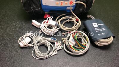 Zoll X Series Monitor/Defibrillator Including ECG, SPO2, NIBP, CO2 and Printer Options with 1 x Sure Power II Battery, 1 x NIBP Cuff and Hose, 1 x 4 Lead ECG Lead, 1 x 6 Lead ECG Lead, 1 x Paddle Lead and 1 x SPO2 Finger Sensor in Carry Bag (Powers Up and - 4