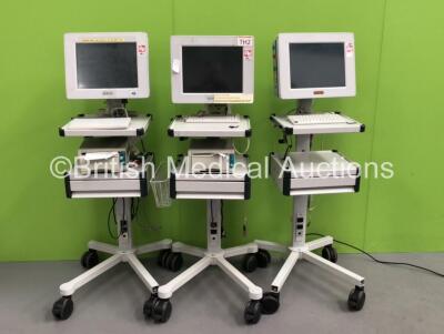 3 x Stan S31 Display Units on Stands (HDD Removed) with 2 x Stan P 11 Printers *P0890704 / P0832930 / P05C0515*20