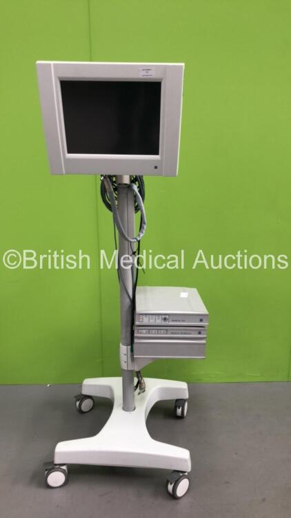 Zeiss 1270-341 Monitor on Stand with MediLive Trio Unit, Zeiss MediLive MindStream Unit and Footswitch (Both Power Up) *351734*