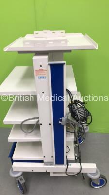 Mixed Lot Including 1 x CTL Medical Stack Trolley and 1 x Welch Allyn Propaq CS Monitor Including ECG, SpO2, NIBP, T1 and T2 Options with 1 x NIBP Hose, 1 x BP Cuff, 1 x SpO2 Finger Sensor and 1 x AC Power Supply on Stand (Powers Up) *SN GA115807, 8590* - 5