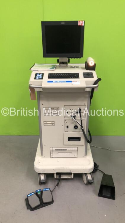 Massie Laboratories Inc RetCam II Ophthalmic Imaging System with Footswitch and Handpiece *Hard Drive Removed* (Powers Up with Blank Display Screen and Missing Power Button-See Photo)