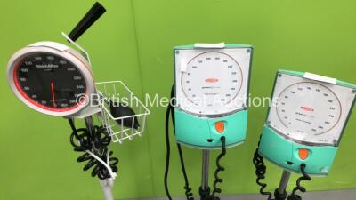 Mixed Lot Including 1 x Daray Examination Light on Stand (No Power) 1 x Philips PageWriter TC20 ECG Machine with Lead (Spares / Repairs) and 3 x BP Meters on Stands - 5