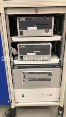 Karl Storz OR 1 Cabinet with Storz 200971 20 SCB OR1 Control Neo Unit (HDD REMOVED), Storz 200461 20 AIDA Control Neo Unit (HDD REMOVED), Storz 200901 20 SCB Interface Control Unit and Storz 200921 32 AIDA Interface II Unit - 2