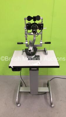 Haag Streit Bern Keratometer on Motorised Table (Powers Up with Damage to Runners)