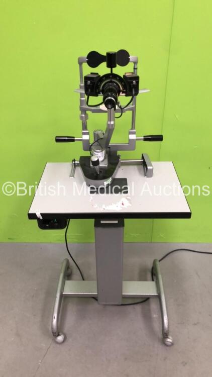 Haag Streit Bern Keratometer on Motorised Table (Powers Up with Damage to Runners)