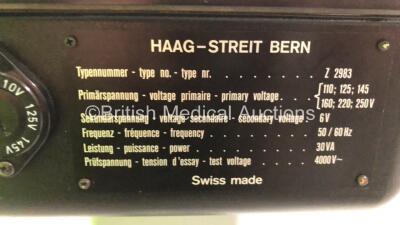 Haag Streit Bern Keratometer on Motorised Table (Powers Up with Damage to Runners) - 5