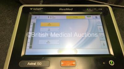 Fukuda Denshi ResMed Astral 150 Touchscreen Ventilator * Software Version SX544-0601 * Total Machine Hours 17028 Hours with 1 x AC Power Supply in Carry Bag (Powers Up) *Mfd 2018* - 4