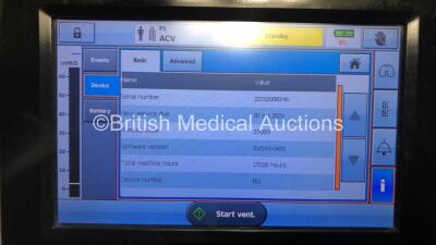 Fukuda Denshi ResMed Astral 150 Touchscreen Ventilator * Software Version SX544-0601 * Total Machine Hours 17028 Hours with 1 x AC Power Supply in Carry Bag (Powers Up) *Mfd 2018* - 5