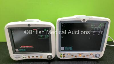 Job Lot Including 1 x GE Dash 4000 Patient Monitor Including ECG, NBP, CO2, Temp/CO, SpO2, BP1 and BP2 Options (Powers Up) and 1 x GE Dash 5000 Patient Monitor Including ECG, NBP, CO2, Temp/CO, SpO2, BP1/3 and BP2/4 Options (Powers Up with Damage to Casin