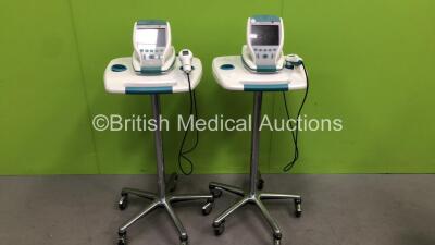 2 x Verathon BVI 9400 Bladder Scanners with 2 Transducers / Probes on Stands (Both Untested Due to Missing Batteries) *SN B4300184, NA*