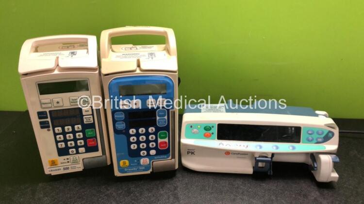 Job Lot Including 1 x CareFusion Alaris PK Syringe Pump (Draws Power Does Not Power Up) and 2 x Graseby 500 Infusion Pumps *SN 800512527 / 300029960 / 11002024*