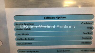 Bausch & Lomb Stellaris PC Vision Enhancement System Ref BL1433 Software Version 4.12 with Hose (Powers Up) * SN SPC01843 * * Mfd 2014 - 3