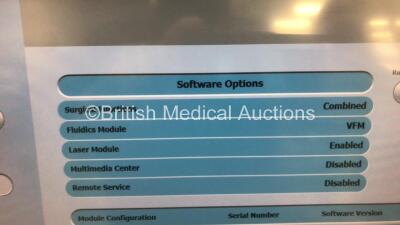 Bausch & Lomb Stellaris PC Vision Enhancement System Ref BL1433 Software Version 4.12 with Hose (Powers Up) * SN SPC01819 * * Mfd 2014 - 4